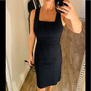 Black square neck Ann Taylor Dress